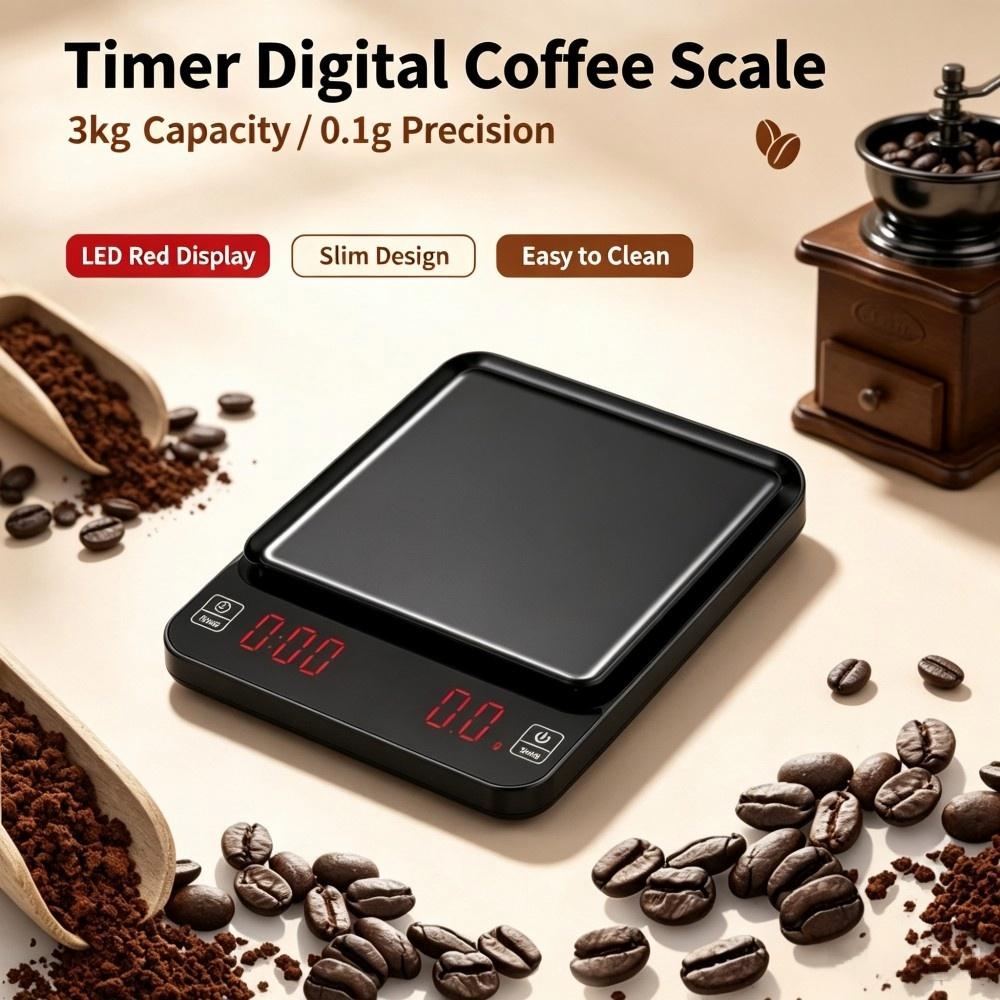 Electronics & Gadgets Starting With C - 3kg/0.1g High Precision Digital Coffee Scale,