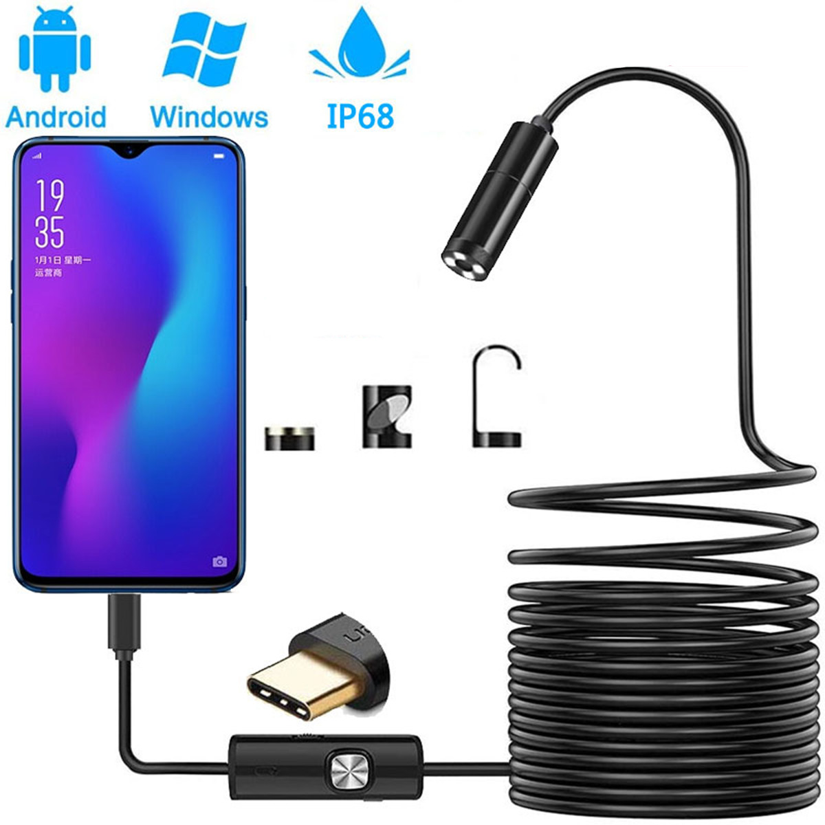 Usb Microscope Digital - 5MP 1944P 12MM Auto Focal 3in1