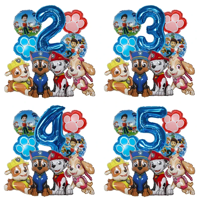 Electronic Gift - 9pcs Cartoon Paw Patrol Foil Balloon
