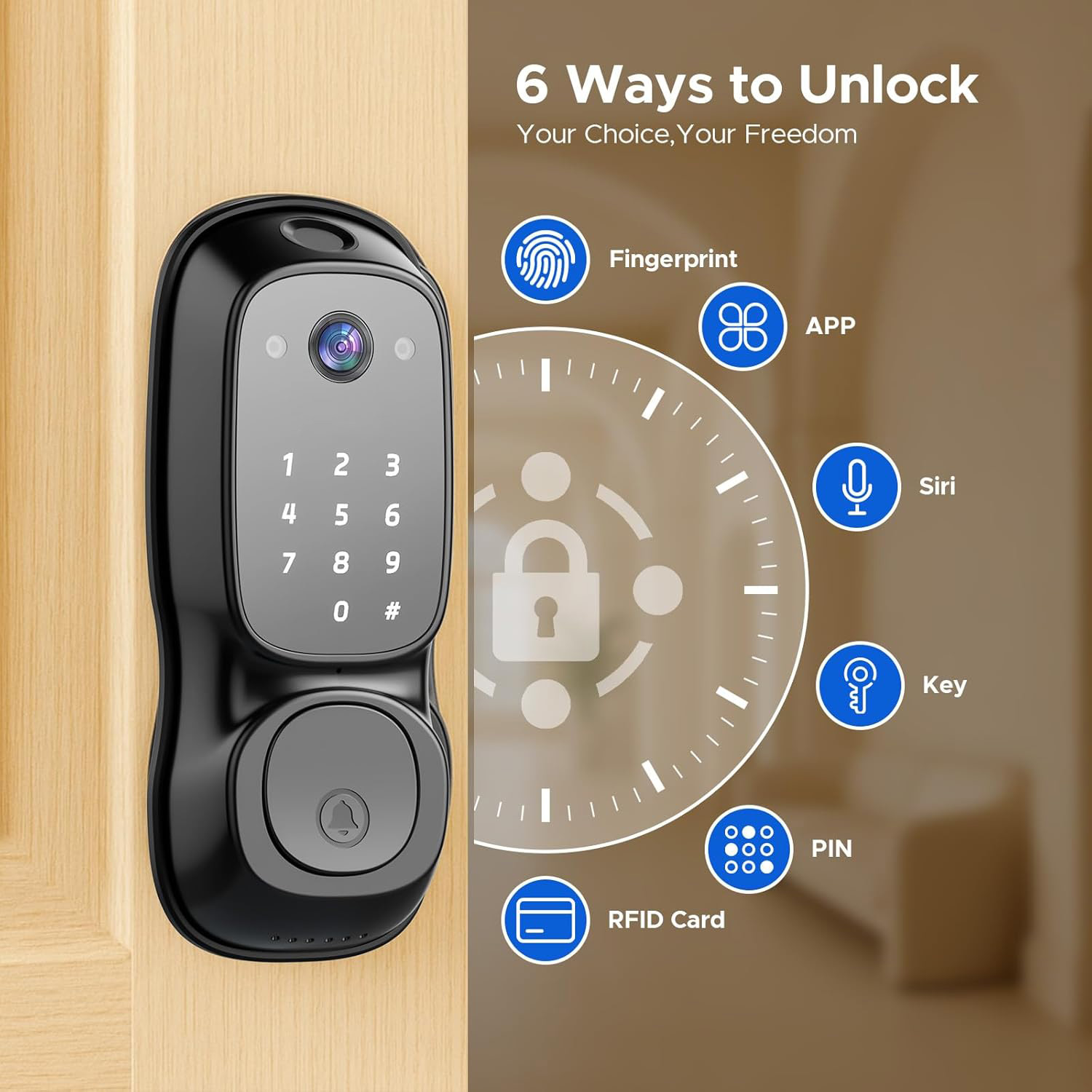 Tuya Wifi Smart Door Lock ‎Cam - Electronics & Gadgets Starting With C 评论和价格