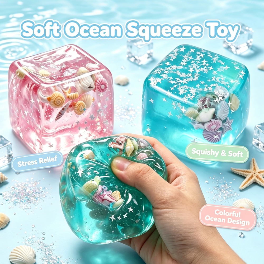Clear Ocean Cube Squeeze Toy w - Electronics Latest Gadgets 评论和价格