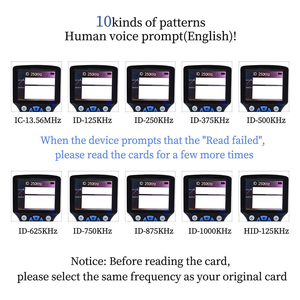 Handheld 10 Frequency RFID NFC - Nfc Tag Programmable 评论和价格