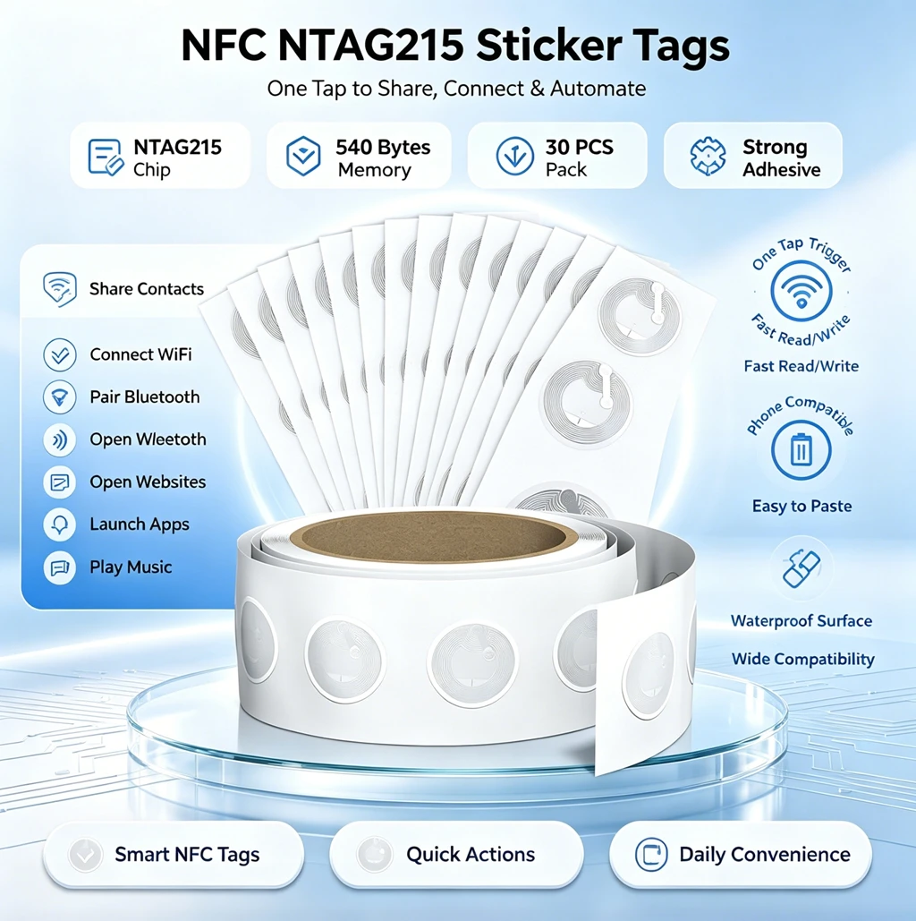 10-50Pcs High Capacity NTAG215 - Nfc Tag Programmable 评论和价格