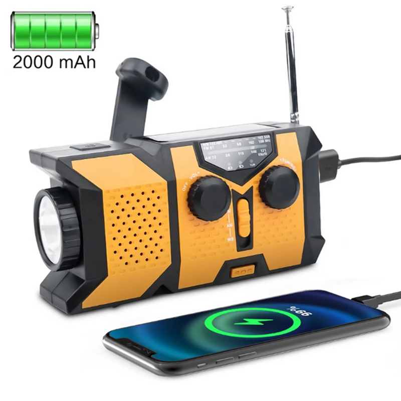 Solar Hand Crank Radio with LE - Solar Powered Charger 评论和价格