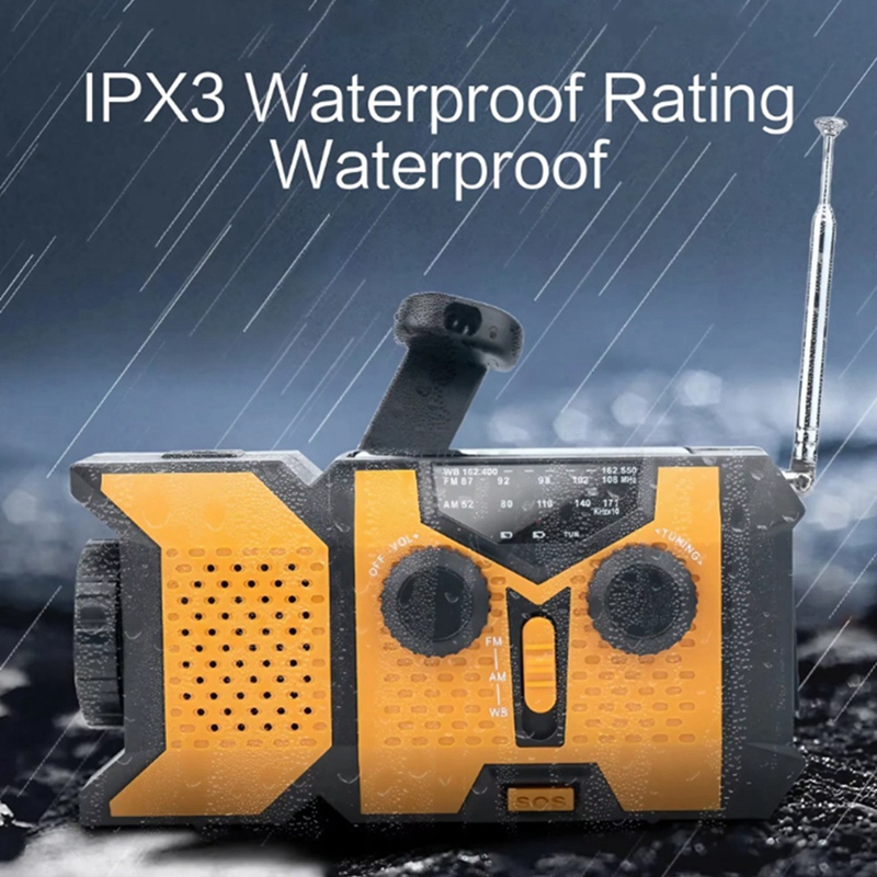 Solar Hand Crank Radio with LE - Solar Powered Charger 评论和价格