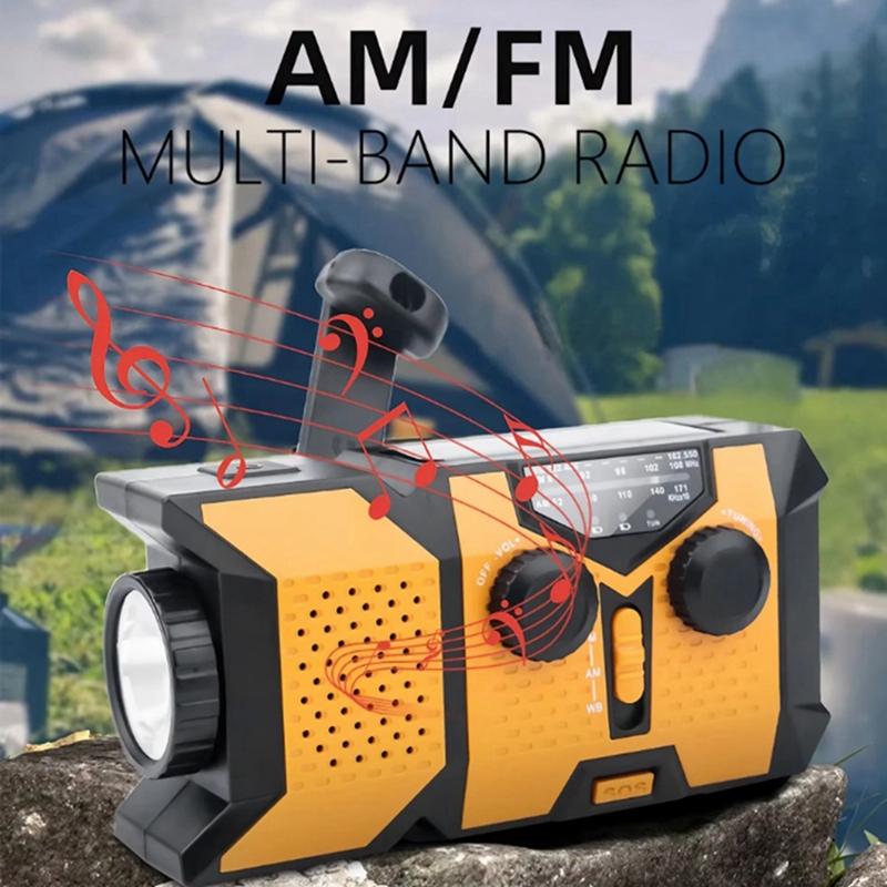 Solar Hand Crank Radio with LE - Solar Powered Charger 评论和价格