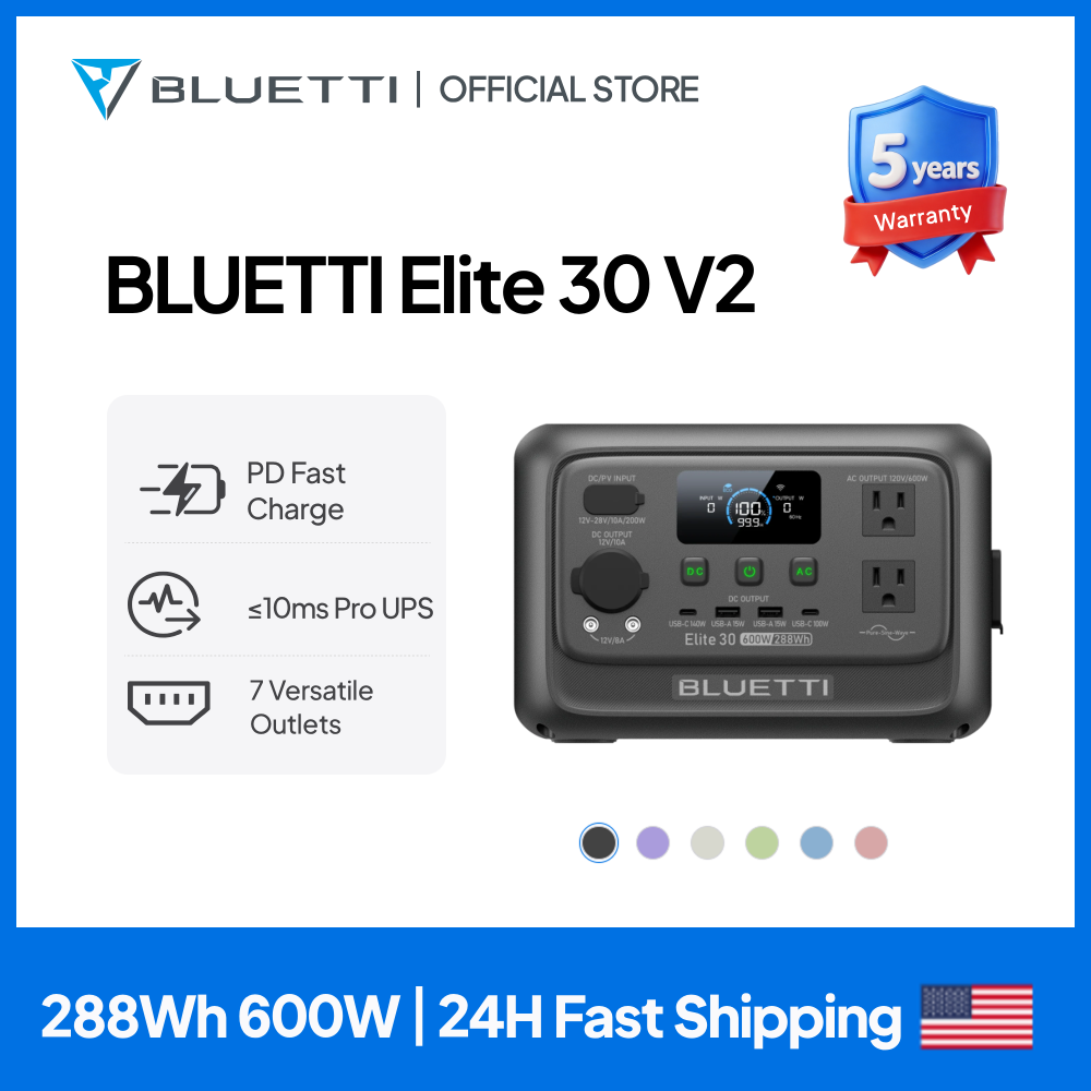 【Renew】BLUETTI Elite 30 V2 Por - Solar Powered Charger 评论和价格