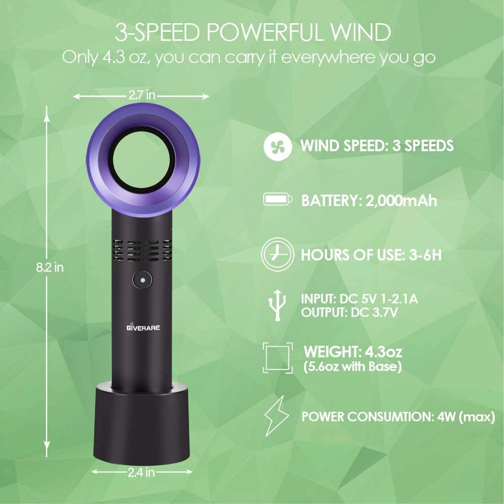 USB Rechargeable Bladeless No  - Smart Electronics Gadgets For Home 评论和价格