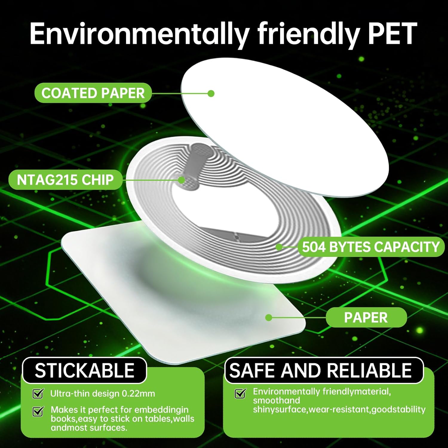 NFC Tags Adhesive NFC Stickers - Nfc Tag Programmable 评论和价格
