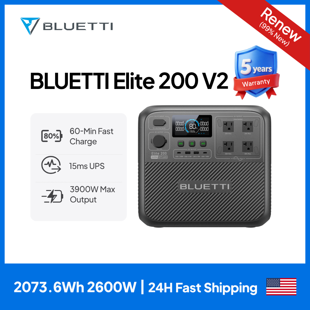 【Renew】BLUETTI Elite 200 V2 Po - Solar Powered Charger 评论和价格