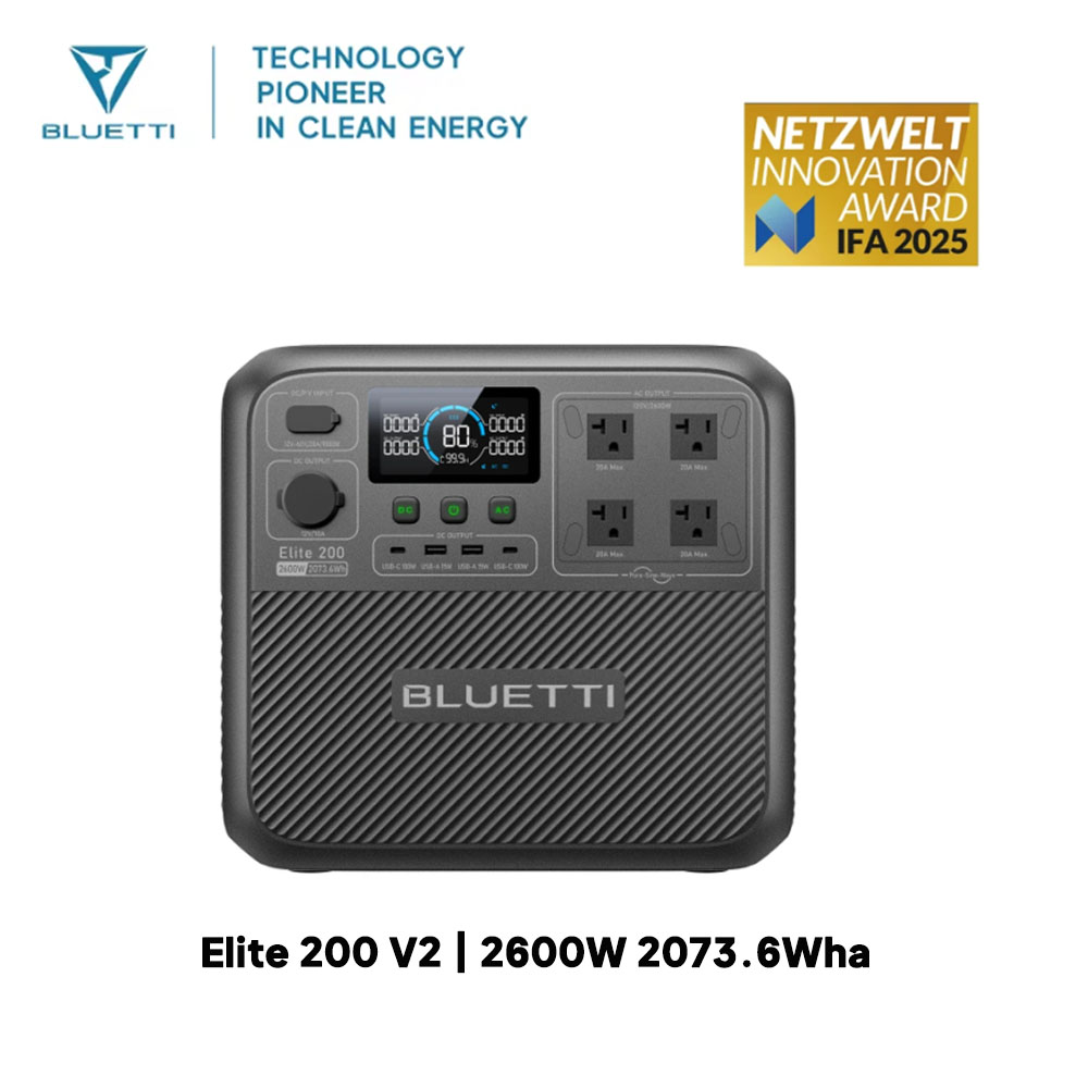 【Renew】BLUETTI Elite 200 V2 Po - Solar Powered Charger 评论和价格